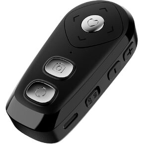 Wireless Camera Remote Control with Zoom Versatile Shutter with Front/Rear Camera Switch for Photo & Video, Smartphone Remote Clicker for for iPhone iPad iPod and Most Smartphones for TikTok (Black)