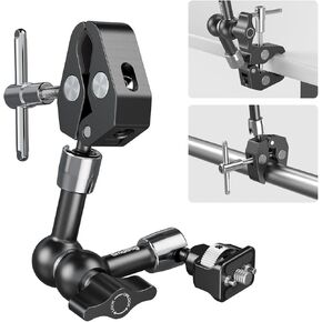 SMALLRIG 7 Inch Magic Arm with Crab-Shaped Clamp, Arm with 1/4"-20 Screw and Retractable Pins, for Action Cameras, Monitors, Video Lights, and Microphones - 5310