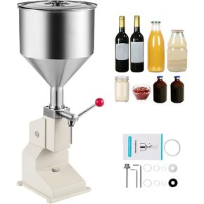 A03 Manual Flling Machine Liquid Filling Machine 5~50ml for Shampoo Oil Cosmetic Cream Paste Bottler Filler for Beginners DIY