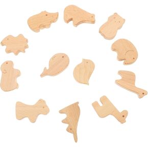 Homoyoyo 12pcs Cute Animal Shaped Wooden Cabinet Knobs Drawer Pulls for Boy Girl Rooms Adorable Wild Animal Designs for Dressers and Cabinets for Boy Girl