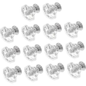 ARTIBETTER Modern Acrylic Drawer Handles 26pcs Set Silver Trim for Dressers Cabinets and Doors Comfortable Grip Sturdy Constructi
