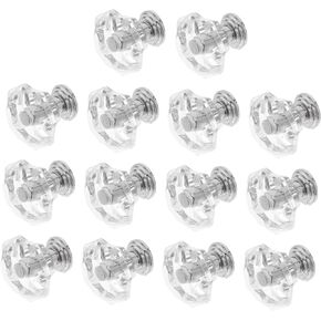 26pcs Transparent Acrylic Drawer Pulls Modern Cabinet Handles for Kitchen Doors Clear Knobs for Dresser Wardrobe Ergonomic Design for Versatile Use Home Furniture