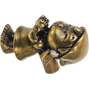 Housoutil Brass Door Knobs for Kids' Room Vintage Style Cabinet Pulls Decorative Hardware for Dresser and Drawer