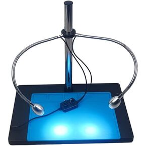 أضواء بقعة LED مزدوجة للمجهر ، مصباح إضاءة قابلة للتعديل USB 25 32 مم عمود توأم أوزة مصباح الرقبة لمختبر الكاميرا المجهرية المجهرية.
