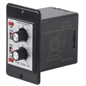 ترحيل مفتاح وقت التحكم في المقبض على OFF Dual Timer Relay ATDV-YB AC110V/220V 50/60Hz