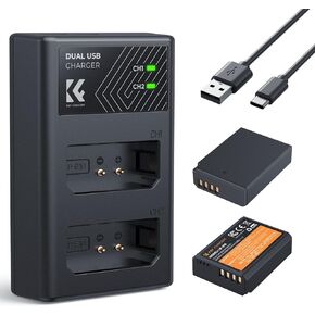 K&F Concept LP-E10 Dual USB Charger for Canon LP-E10 and Canon EOS Rebel T3 T5 T6 T7 Kiss X50 Kiss X70 EOS 1100D EOS 1200D EOS 1300D EOS 2000D EOS 4000D Digital Camera Battery