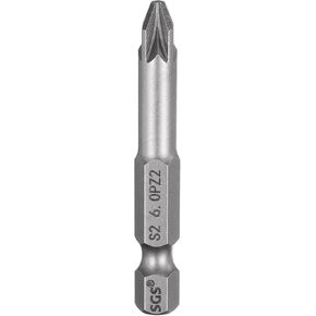 HARFINGTON PZ1 Screwdriver Bit 1/4" Hex Shank 50mm/2" Length Magnetic Phillips Slotted Hex Bits S2 Steel Screw Driver Bit Industrial Grade Electric Hexagon Drill Bits