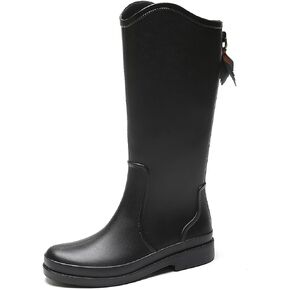 Harssidanzar Womens Tall Rain Boots Waterproof Garden Shoes Anti-Slipping Rainboots for Ladies HL226US