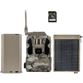 TACTACAM Reveal Ultra Cellular Trail Camera – 4K Photo, 1080P Video, Live Streaming, GPS, Low-Glow/No-Glow Flash, LTE – Includes Solar Panel, Lipo Lithium Battery Pack, & 32GB SD Card