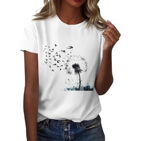 Oversized Tshirts for Women Blouses Casual Short Sleeve Shirts Summer Outfits 2025 Womens Tops Asymmetrical