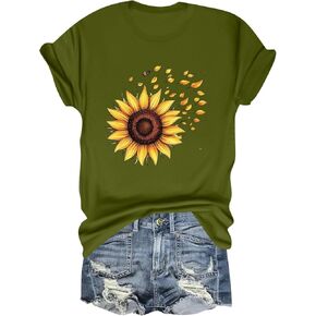 Shirts for Women Summer Outfits Going Out Tops Shirt Trendy Womens Short Sleeve Blouses for Women Womens Basic Tees in Kuwait
