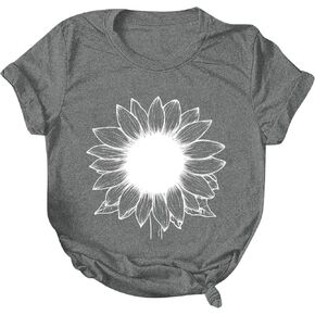 Women's Clothing Womens Summer Tops Tees for Women Graphic Tees Cute Tunic Basic Clothes Cotton Blouses for Women