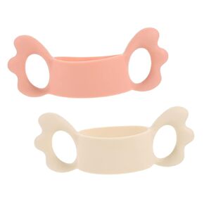 SUPVOX 2Pcs Silicone Bottle Handle Non Slip Grip for Easy Transition from Bottle to Cup Durable and Odorless Present for Parents