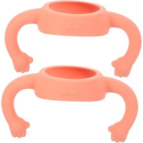 2Pcs Silicone Feeding Bottles Handle Comfortable Grip for Easy to Install Wide Mouth Design