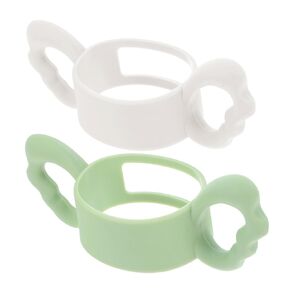 Milisten 2pcs Silicone Bottle Grips Ergonomic - Handles for Boy Girl Fit for Various Bottles Easy to Clean and Detachable Design for Breastfeeding and Nursing
