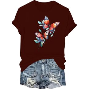 Shirts for Women Mom Shirt Summer Clothes Womens Tops Tie Dye Women's Graphic Tees Top Blouses for Women Casual