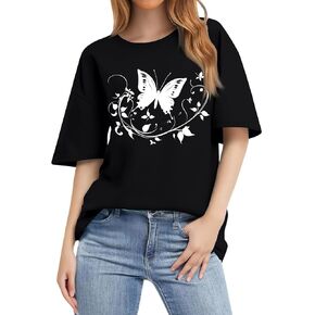 Graphic Tees for Women Crop Tops Workout Womens Clothes Beach Vacation T-Shirts Top Scoop Neck Tops for Women