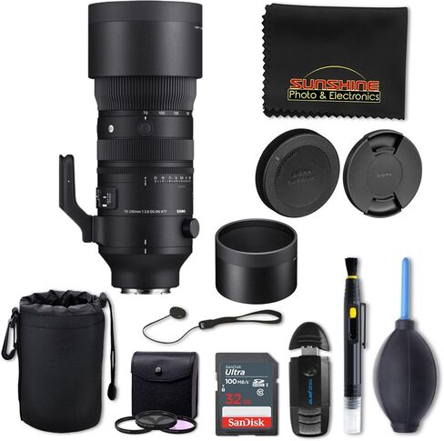 70-200mm f2.8 DG DN OS Sports Lens for Sony E with Sunshine Photo Advanced Bundle - 4 Years USA Manufacturer Warranty in Kuwait