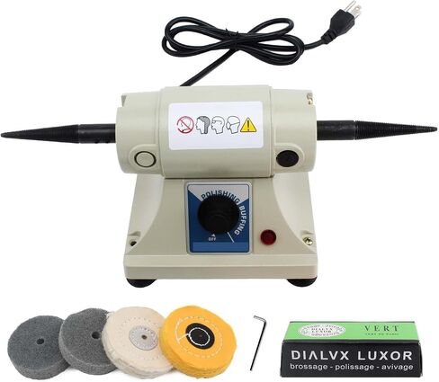 Double Head Desktop Lathe Double Head Polishing Sander For Bench Lathe For Beginnners DIY Use(A Set) in Saudi Arabia