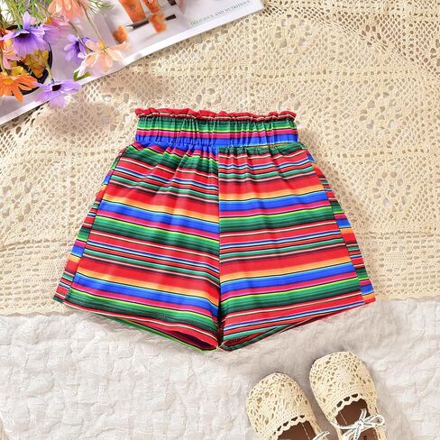 Hintina Toddler Girl Mexican Mexican Servidered Service Short Sleeve Blouse و Shorts Shorts غير الرسمية in Kuwait