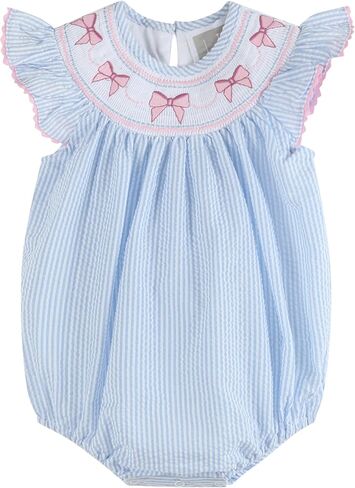 Lil cactus Baby Girls Smocked Romper Spring Summer Outfit Toddler Little Girls Boutique Cotton Bubble Wear in Kuwait
