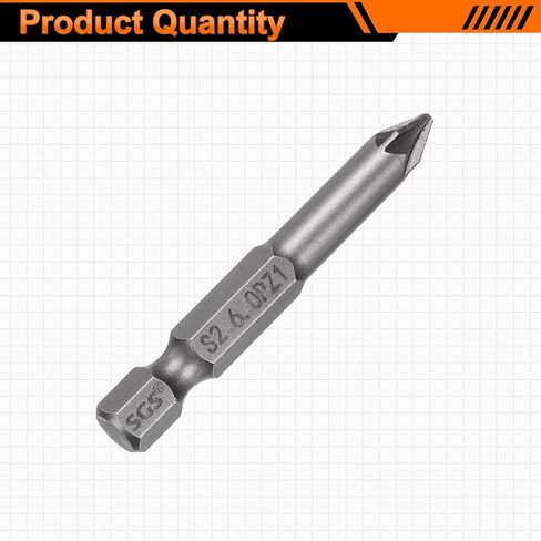 Harfington PZ1 مفك البراغي بت 1/4 "Hex Shank 50mm/2" الطول فيليبس المغناطيسي البتات السداسية S2 برغي الصلب in Kuwait