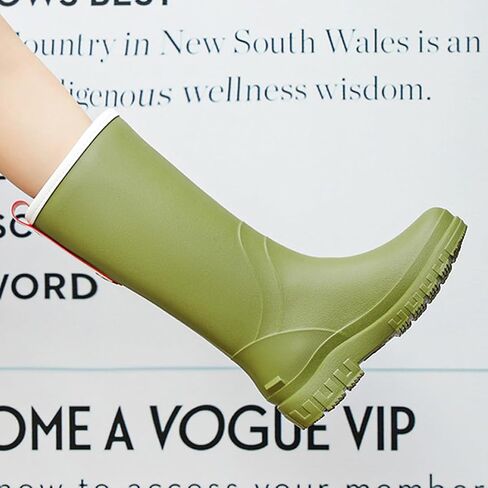 Harssidanzar Womens Tall Rain Boots Waterproof Rubber Boots Garden Boots HL223US in Saudi Arabia