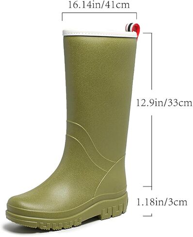 Harssidanzar Womens Tall Rain Boots Waterproof Rubber Boots Garden Boots HL223US in Saudi Arabia