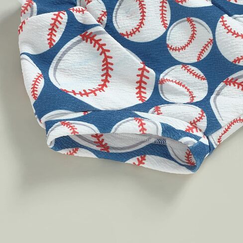 Baby Girl Baseball Outfit Short Sleeve Biggest Fan Letter Bodysuit+Bloomer Shorts with Headband 3Pcs Summer Clothes in Saudi Arabia
