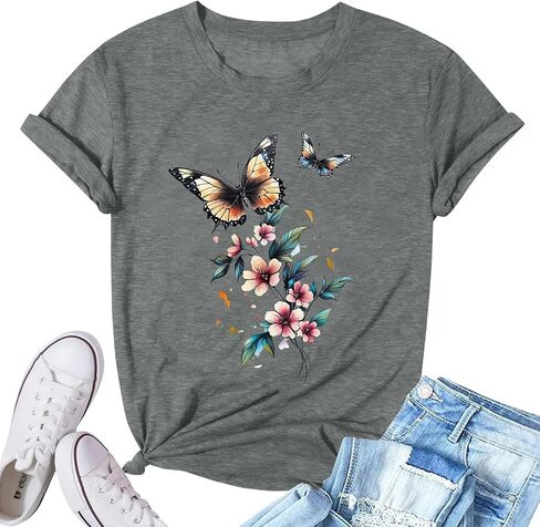 Graphic Tees for Women Hawaiian Shirts Business Casual Tops Summer Womens Tshirts Work Womens Fashion 2025 in Kuwait