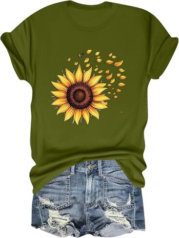 Shirts for Women Summer Outfits Going Out Tops Shirt Trendy Womens Short Sleeve Blouses for Women Womens Basic Tees in Kuwait