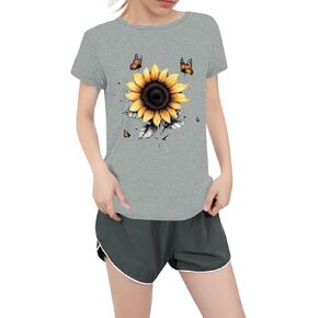 Plus Size Womens Clothing Workout Tops for Women Summer Outfits Blouses Loose Fitting Casual Going Out