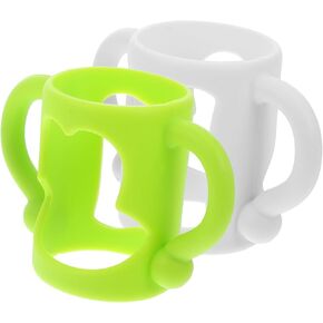 BESPORTBLE 2pcs Soft Silicone Bottle Handle Feeding Bottle Grip for Sturdy Easy to Install