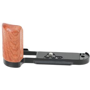 Fuji X-T50 Handgrip, Hersmay Wooden L-Shape Quick Release Hand Grip for X-T50 Camera, Built-in Quick Release Plate for Arca, Lightweight Wooden Side Handle with 1/4"-20 Mounts