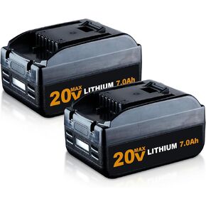 2 Pack 20V 7.0Ah WA3520 Battery Replacement for Worx 20V Battery Compatible with Worx WG151 WA3575 WA3512 WA3578 WG151s WA3525 WG155 WA3520