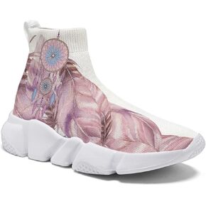 Women's Dreamcatcher Painted Sock Shoes Casual Sneakers High Top Tennis Shoes Running Shoes