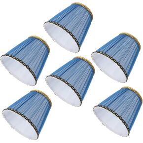 Mikikit 6Pcs Cloth Light Table Floor Lamp Cover Pleated Design Suitable for Wall Ceiling Desk Lamps Durable for Warm Atmosphere