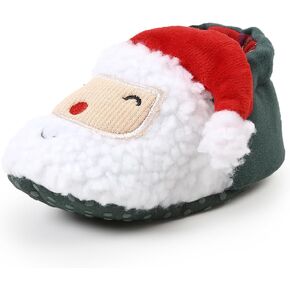 FAMI Unisex Newborn Baby Booties Non-Slip Sole Soft Fleece Toddler Boy Girl Slipper Winter Warm First Walker Crib Shoes in Saudi Arabia