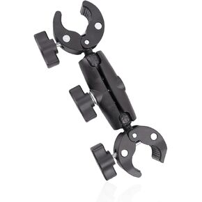 Dual Super Clamp Camera Mount, 360° Swivel - Fits Patio Chairs, Beach awnings and Bicycle Handlebars, Universal - Quick Twist Mount, Non-Slip Design, 4.4 lbs. Weight Capacity