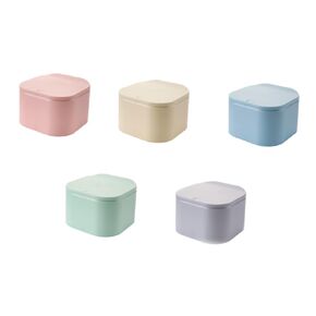 Touchless Sage Green Mini Trash Can Push-Type Bathroom Waste Bin Storage Box for Home Office Car