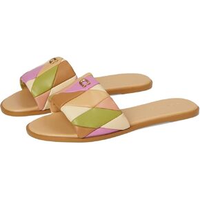 Coach Women's Quilted Denim Holly Sandal Flat
