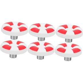 6pcs Shape Dresser Pulls for Wardrobe Cabinet Doors Cute Handles for Boys and Girls Rooms Comfortable Grip Nautical Design for Closets