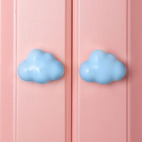 Ceramic Handle Children's Room Fixed Garment Cabinet Door Cabinet Furniture Drawer Size Handle Drawer Knobs Cabinet Pulls - (Color: Star-Prince Blue)