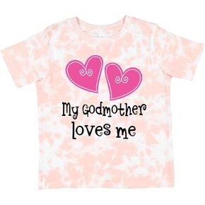 inktastic My Godmother Loves Me Hearts Toddler T-Shirt