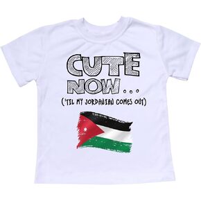 Toddler Jordan T-Shirt 'Til My Jordanian Comes Out Kids Shirt Top in White 2T-8T