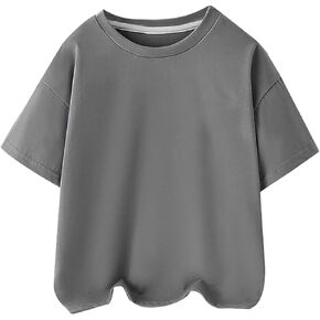 Girls Short Sleeve T Shirts Kids Fashion Oversized Crewneck Tops Tshirts Casual Basic Tee Cotton Kids and Baby Clothes