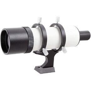 Portable Monocular Astronomical Telescope Accessories Optical Finder Tube Finder Scope with Black and White Bracket 7X50 Lightweight for Specific Area Observation (White)