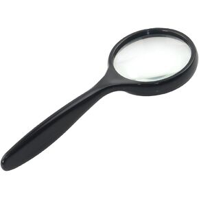 JSEIAJB Handheld Magnifying Glass with A Crank Handle for Reading Books and Newspapers(100mm)