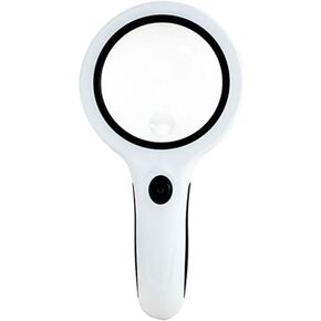 JSEIAJB LED Cold and Warm Light Soft Rubber Handle high-Power Magnifying Glass