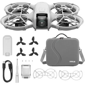 DJI Neo Palm Sized Lightweight Drone and Portable Storage Bag with Custom Interior for DJI Neo Bundle (2 Items)